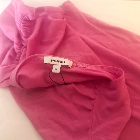 NWT Miaou Jade One Shoulder Bodysuit in Violet Purple Sz. S - Picture 7 of 9